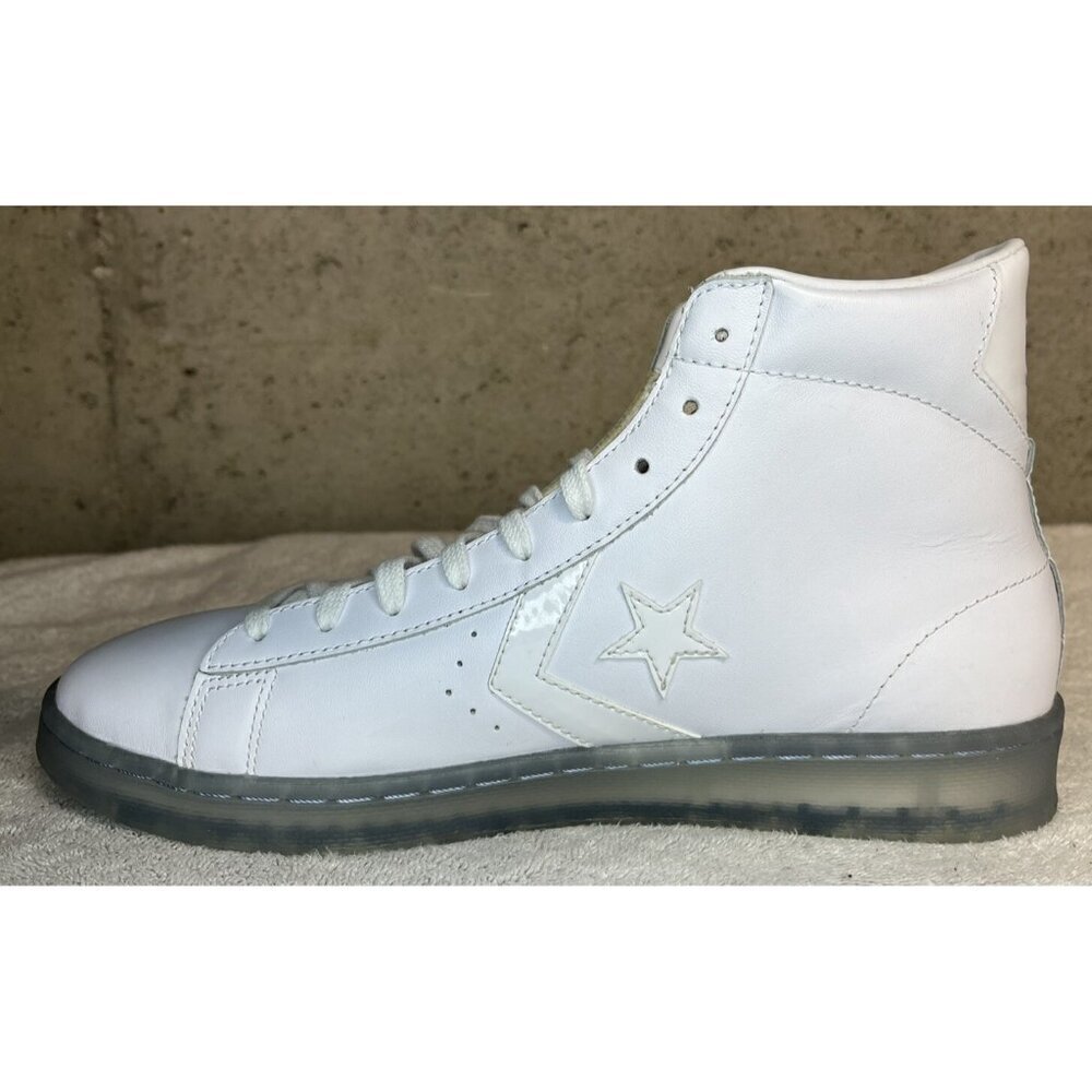 Converse Pro Leather Hi "Black Ice" White/White/Clear 169502C US Mens 11.5 Shoes - Picture 5 of 8